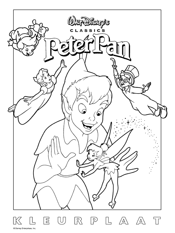Plansa de colorat cu Peter Pan 14 6